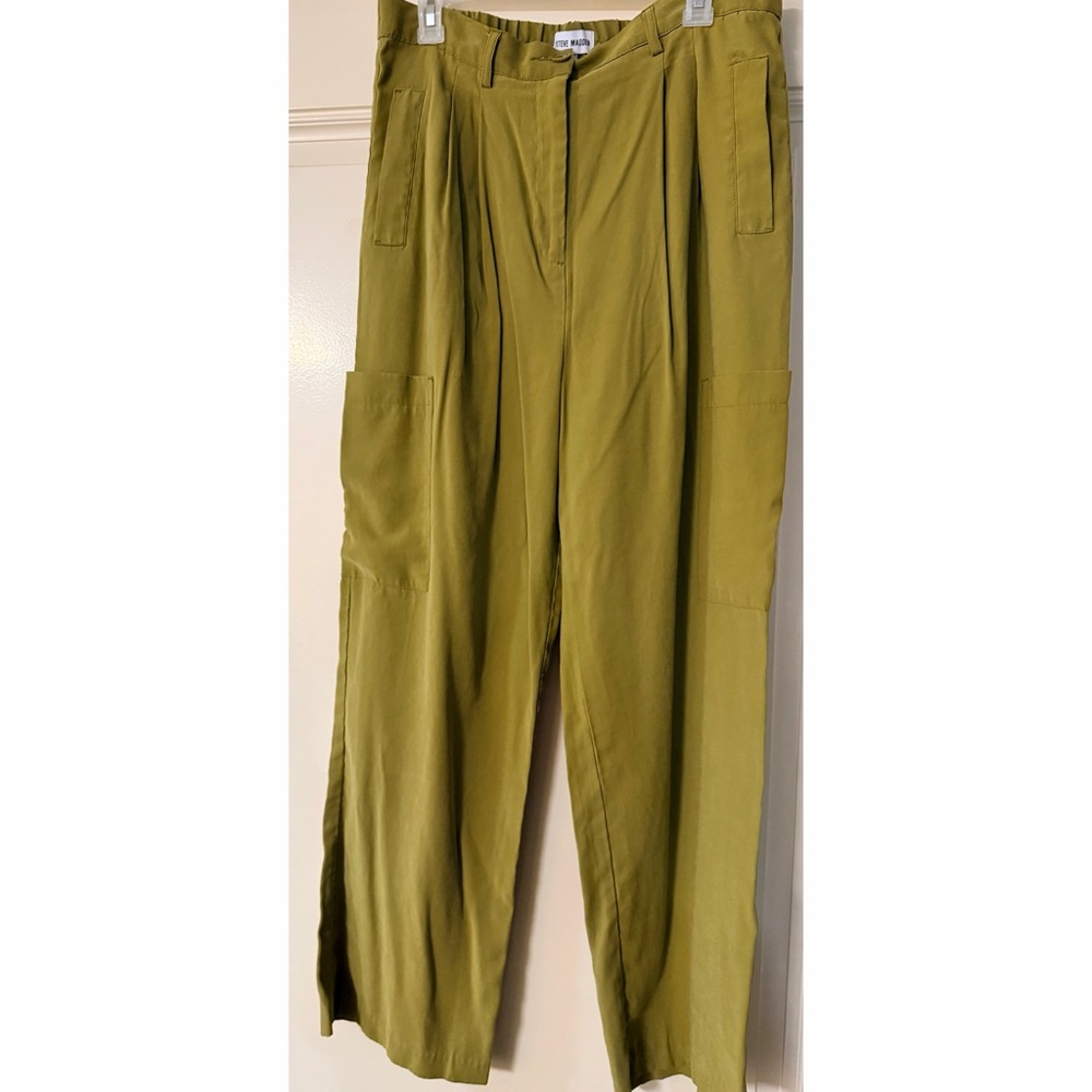 Steve Madden Olive Cargo Wide-Leg Pants